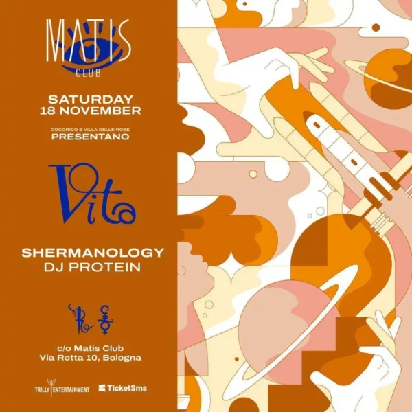 Shermanology e Cocorico Riccione al Matis Bologna 18 novembre 2023. Biglietti