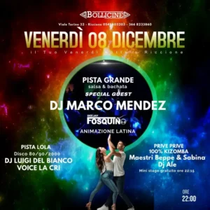 Marco Mendez al Bollicine 08 dicembre 2023. Biglietti