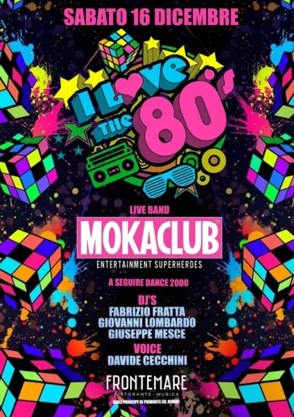 Moka Club al Frontemare 16 dicembre 2023. Biglietti e Tavoli