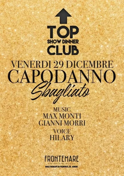 Capodanno Sbagliato al Frontemare 29 dicembre 2023. Biglietti e Tavoli