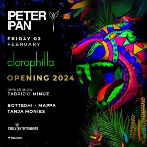 Clorophilla al Peter Pan 2 febbraio 2024. Biglietti e Tavoli
