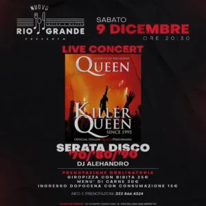 Killer Queen al Riogrande 09 dicembre 2023. Biglietti
