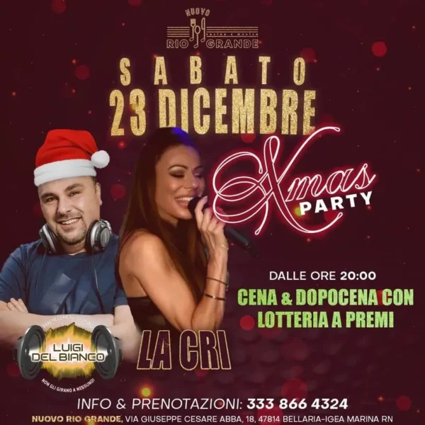 Xmas Party al Riogrande 23 dicembre 2023. Biglietti