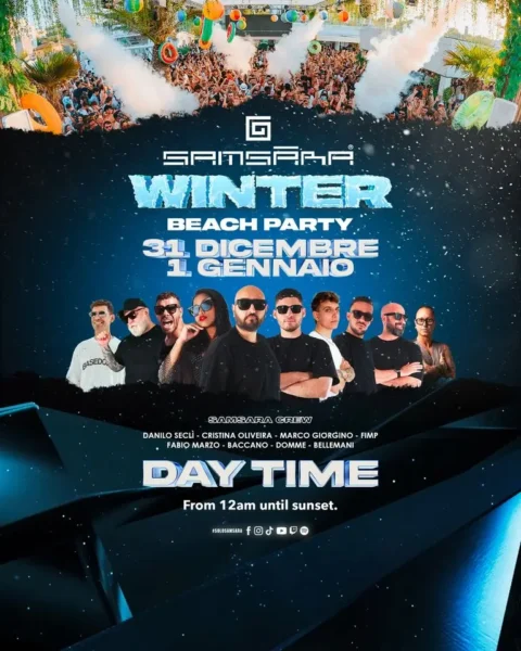 Winter Beach Party al Samsara Riccione 31 dicembre 2023. Biglietti