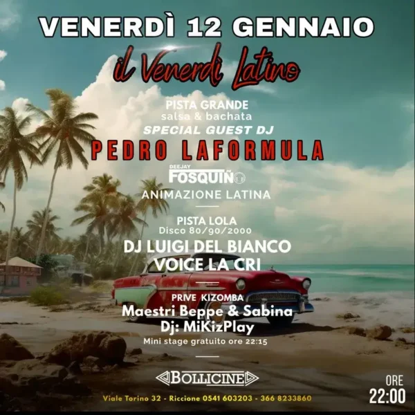 Pedro Laformula al Bollicine 12 gennaio 2024. Biglietti