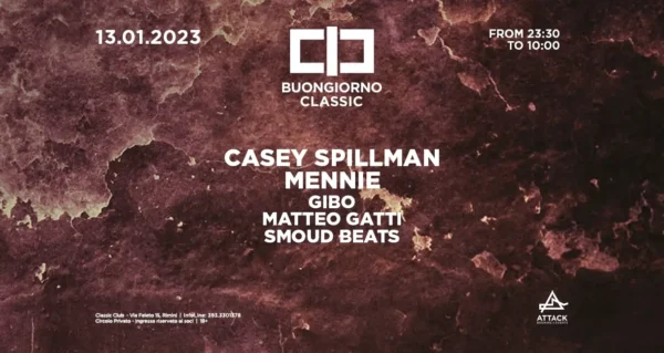 Casey Spillman al Classic Club 13 gennaio 2024. Biglietti