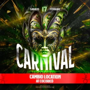 Carnival Party al Cocorico Riccione 17 febbraio 2024. Biglietti e Tavoli