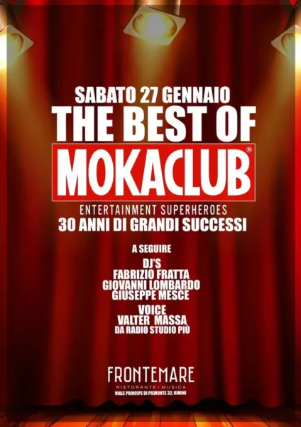 The Best Of Moka Club al Frontemare 27 gennaio 2024. Biglietti e Tavoli