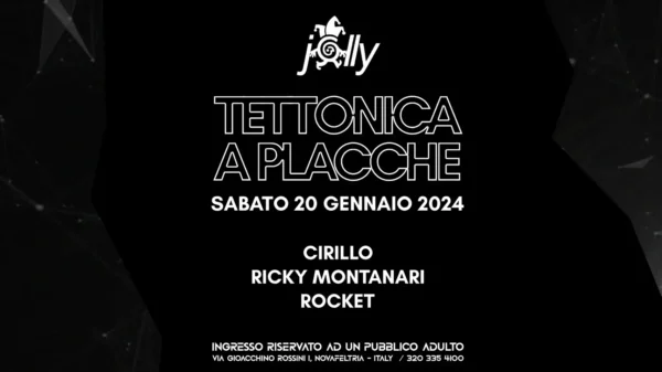 Tettonica A Placche al Jolly 20 gennaio 2024. Biglietti