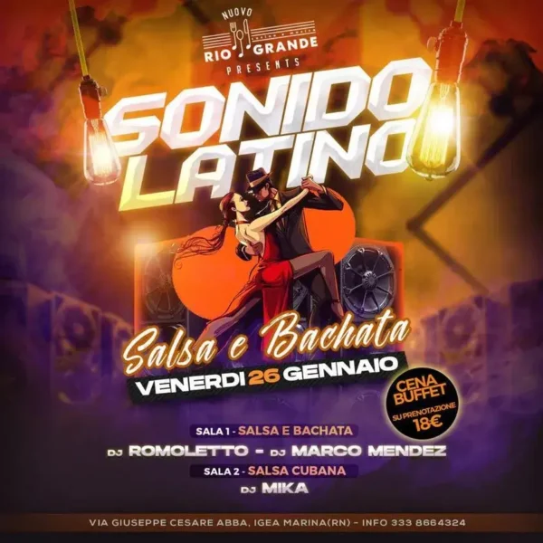 Sonido Latino al Riogrande 26 gennaio 2024. Biglietti