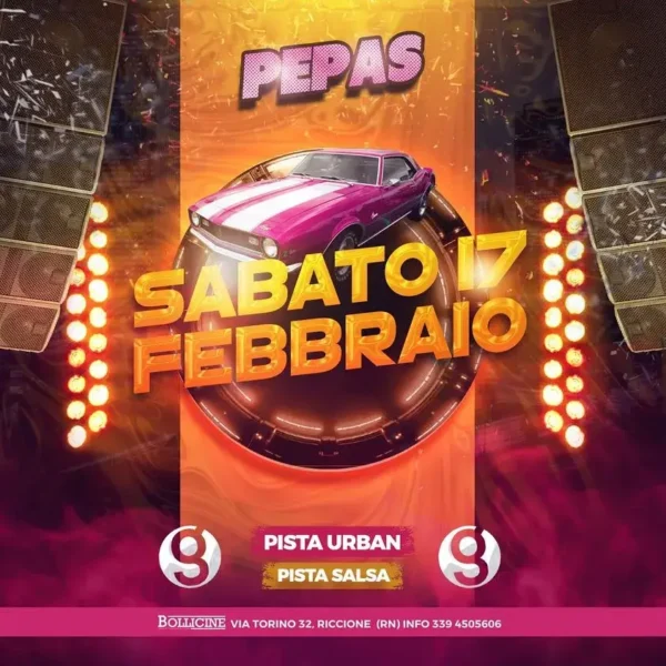 Pepas al Bollicine 17 febbraio 2024. Biglietti