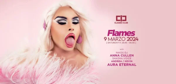 Flames al Classic Club 09 marzo 2024. Biglietti