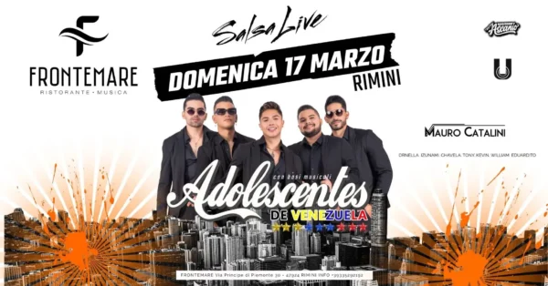 Adolescentes Salsa al Frontemare 17 marzo 2024. Biglietti e Tavoli
