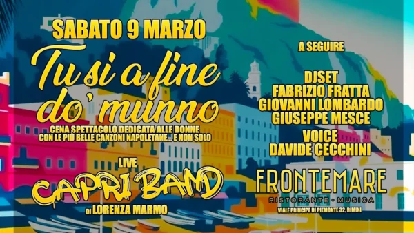 Tu Si A Fine Do Munno al Frontemare 09 marzo 2024. Biglietti e Tavoli