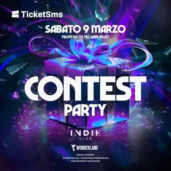 Contest Party al Wonderland Club 09 marzo 2024. Biglietti e Tavoli