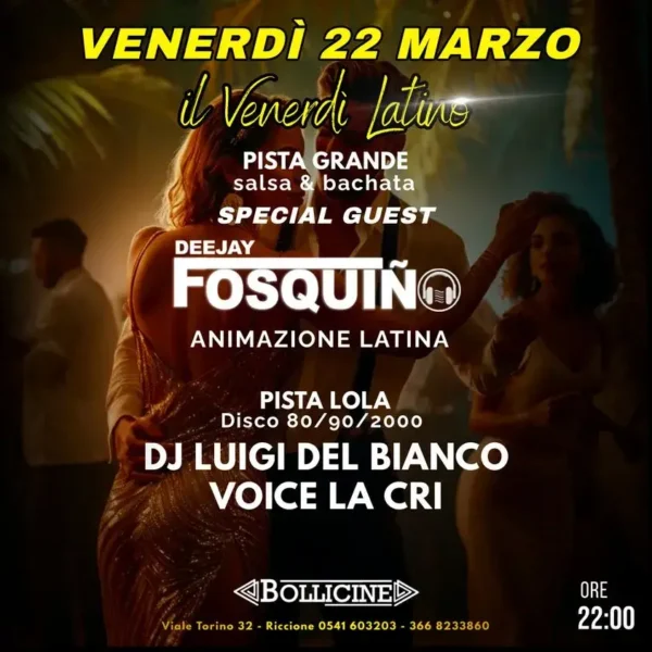 Fosquino al Bollicine 22 marzo 2024. Biglietti