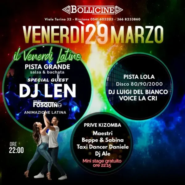 Dj Len al Bollicine 29 marzo 2024. Biglietti