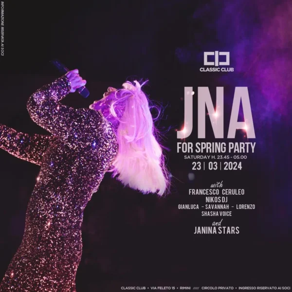 Janina Stars al Classic Club 16 marzo 2024. Biglietti