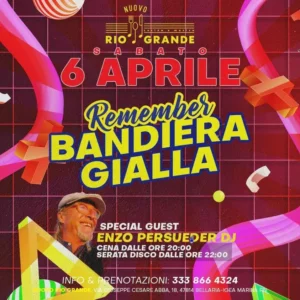 Remember Bandiera Gialla al Riogrande 06 aprile 2024. Biglietti
