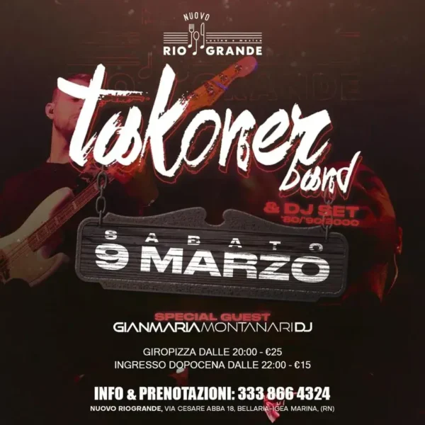 Tak-Oner al Riogrande 09 marzo 2024. Biglietti