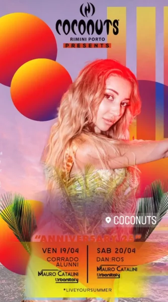 Corrado Alunni al Coconuts 19 aprile 2024. Biglietti e Tavoli