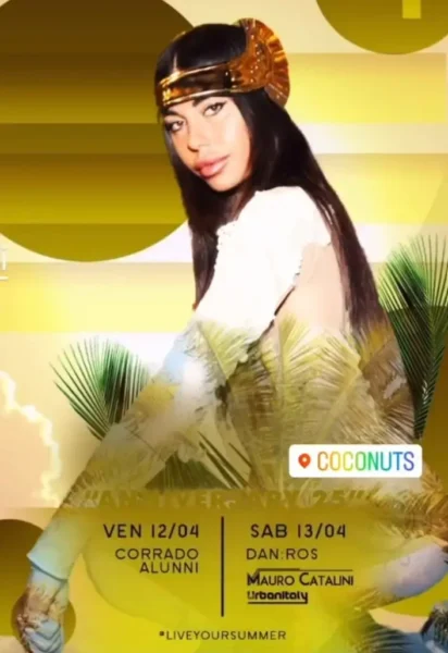 Dan:Ros al Coconuts 13 aprile 2024. Biglietti e Tavoli