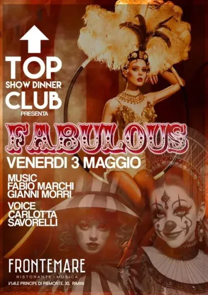 Fabulous al Frontemare 03 maggio 2024. Biglietti e Tavoli