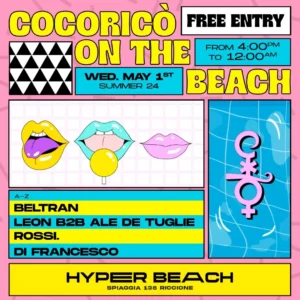 Leon al Hyper Beach Riccione 01 maggio 2024. Biglietti e Tavoli