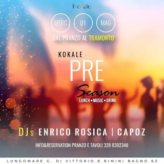 Enrico Rosica al Kokale Rimini 01 maggio 2024. Biglietti