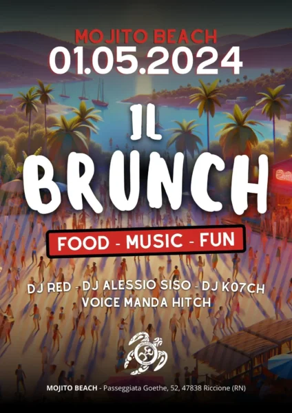 Il Brunch al Mojitobeach 01 maggio 2024. Biglietti e Tavoli