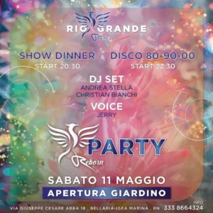 Apertura Giardino al Riogrande 11 maggio 2024. Biglietti e Tavoli