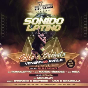 Sonido Latino al Riogrande 19 aprile 2024. Biglietti