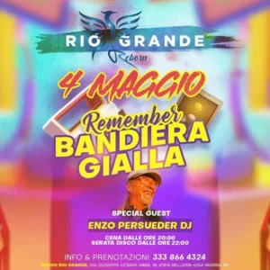 Remember Babdiera Gialla al Riogrande 04 maggio 2024. Biglietti