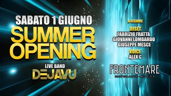 Summer Opening al Frontemare 01 giugno 2024. Biglietti e Tavoli