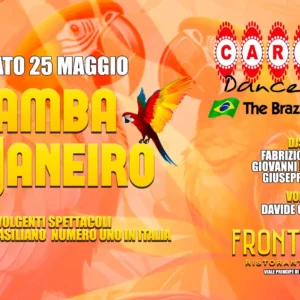 Samba De Janeiro al Frontemare 25 maggio 2024. Biglietti e Tavoli