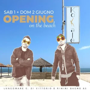 Opening Beach al Kokale Rimini 02 giugno 2024. Biglietti e Tavoli