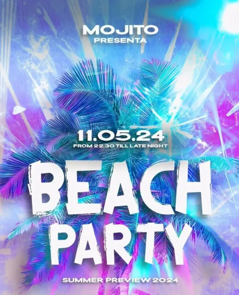 Beach Party al Mojitobeach 11 maggio 2024. Biglietti e Tavoli Beach Party al Mojitobeach 11 maggio 2024. Biglietti e Tavoli