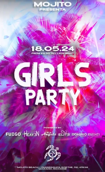 Girls Party al Mojito Beach 18 maggio 2024. Biglietti e Tavoli