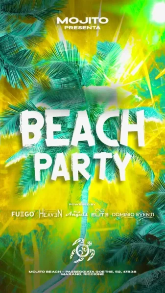 Beach Party al Mojitobeach 03 agosto 2024. Biglietti e Tavoli
