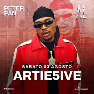 Artie Five al Peter Pan 03 agosto 2024. Biglietti e Tavoli