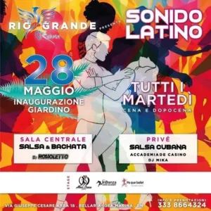 Sonido Latino al Riogrande 28 maggio 2024. Biglietti e Tavoli