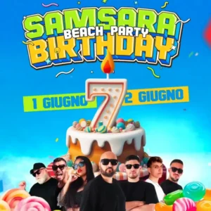 Samsara Birthday Beach Party al Samsara Riccione 02 giugno 2024.