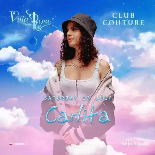 Carlita al Villa Delle Rose 13 luglio 2024. Biglietti e Tavoli