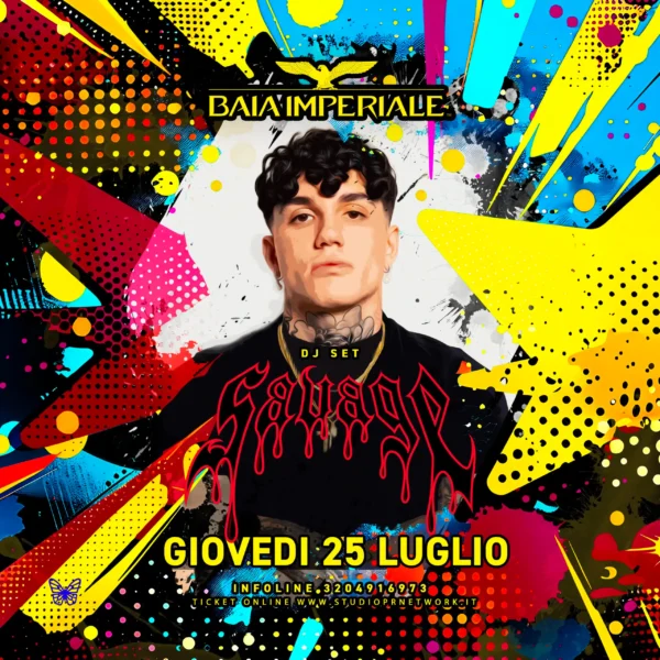 Niky Savage (Dj Set) al Baia Imperiale 25 luglio 2024. Biglietti e Tavoli