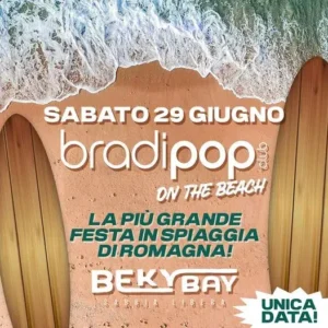 Bradipop On The Beach al Beky Bay 29 giugno 2024. Biglietti