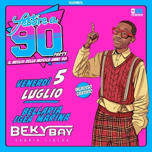 Febbre A 90 al Beky Bay 05 luglio 2024. Biglietti