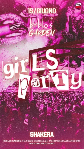 Girls Party al Byblos 15 giugno 2024. Biglietti e Tavoli