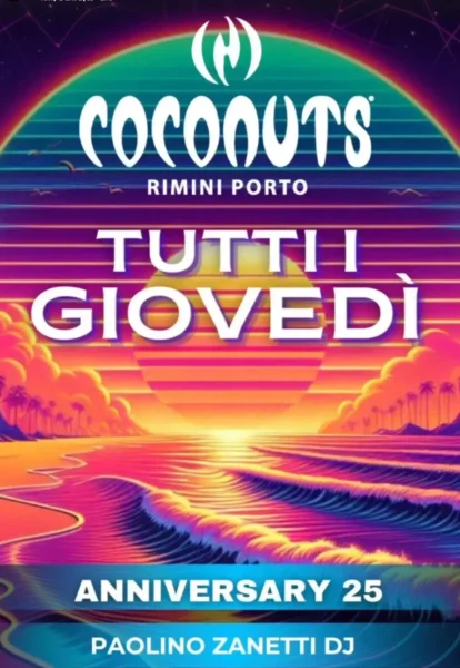 Paolino Zanetti Dj al Coconuts 12 settembre 2024. Biglietti e Tavoli