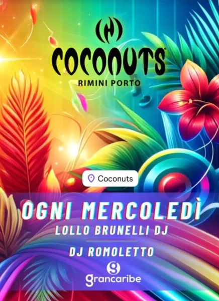Lollo Brunelli al Coconuts 31 agosto 2024. Biglietti e Tavoli