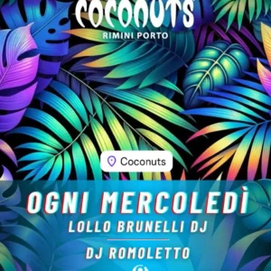 Lollo Brunellli al Coconuts 10 luglio 2024. Biglietti e Tavoli